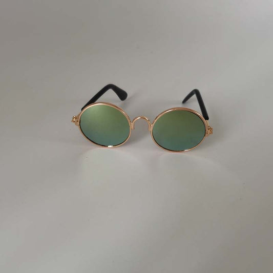 KFX-2189757 Hip Hop Pet Glasses in Various Colors with Stylish Metal Frame and Resin Lenses