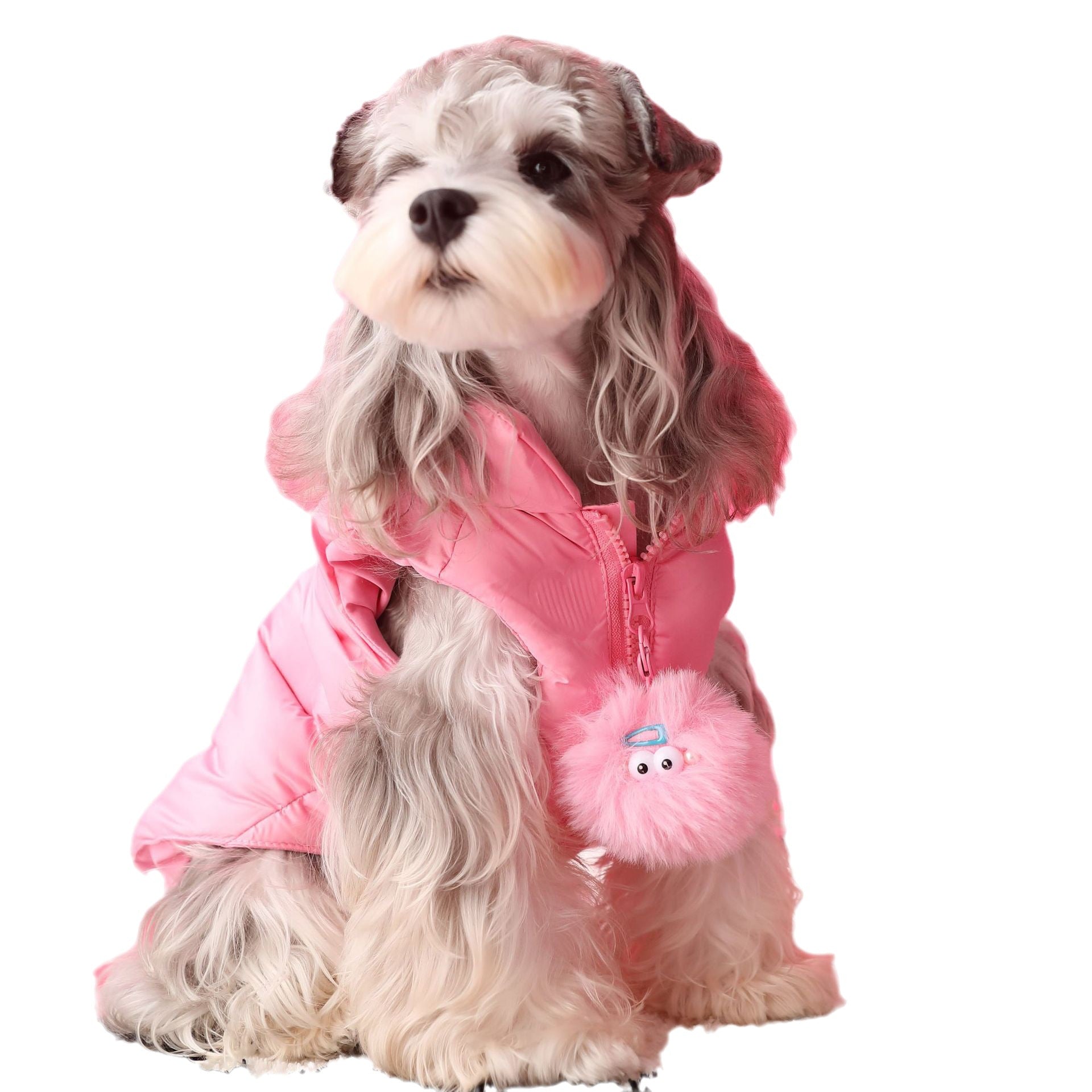 KFX-2190525 Warm Down Vest for Dogs with Removable Fur Ball - Autumn and Winter Casual Style in Multiple Sizes