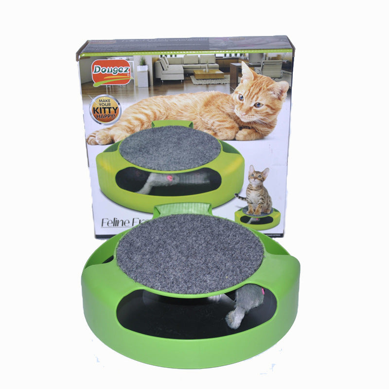 KFX-2190909 Shadowless Rotating Mouse and Cat Turntable in Plastic, Size 25 x 6.5 cm, Box Size 21 x 21 x 8 cm