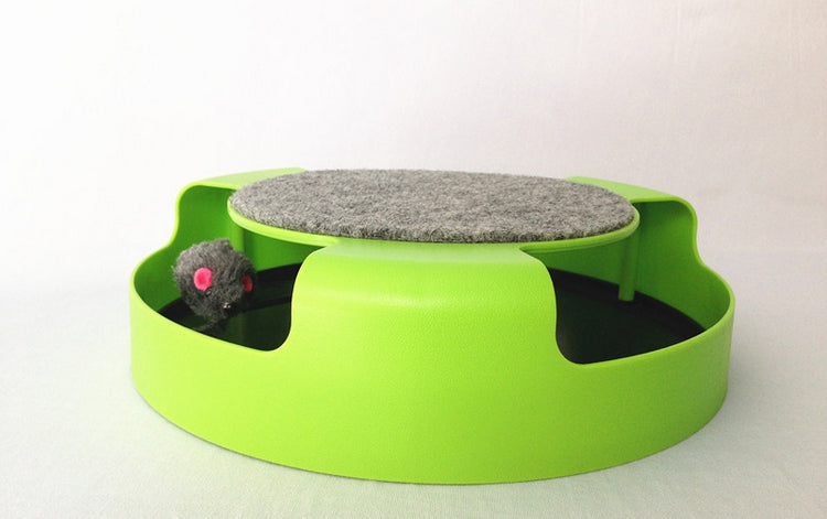 KFX-2190909 Shadowless Rotating Mouse and Cat Turntable in Plastic, Size 25 x 6.5 cm, Box Size 21 x 21 x 8 cm