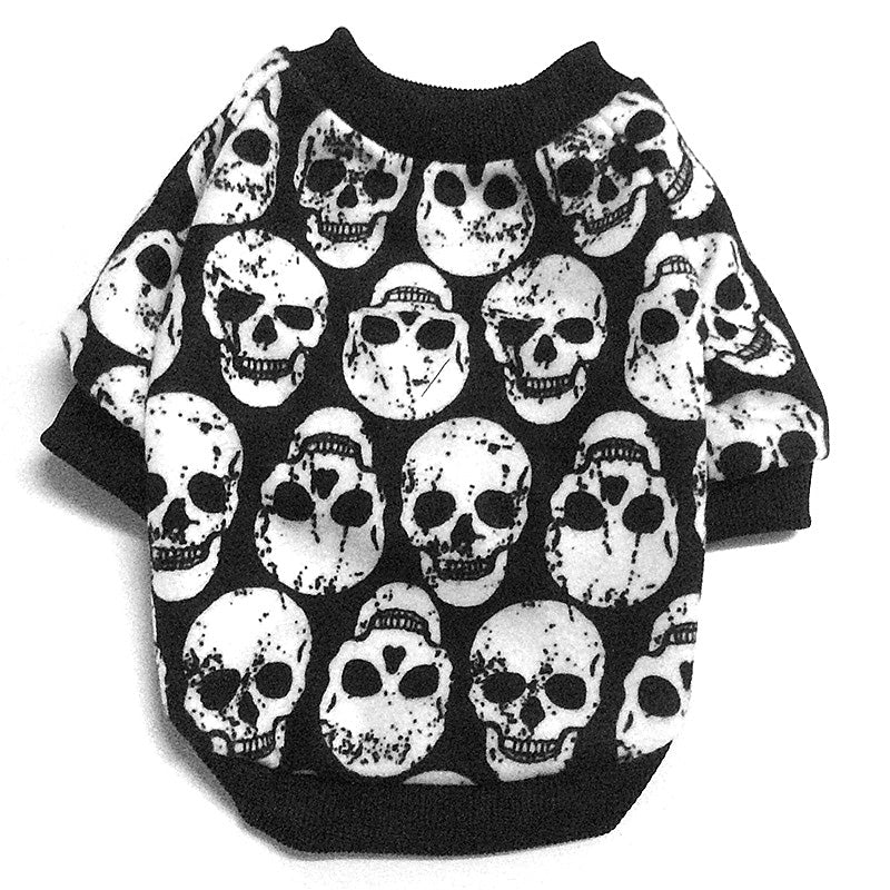 KFX-2191293 Skull Print Cotton T-Shirt Vest for Small to Extra Large Dogs