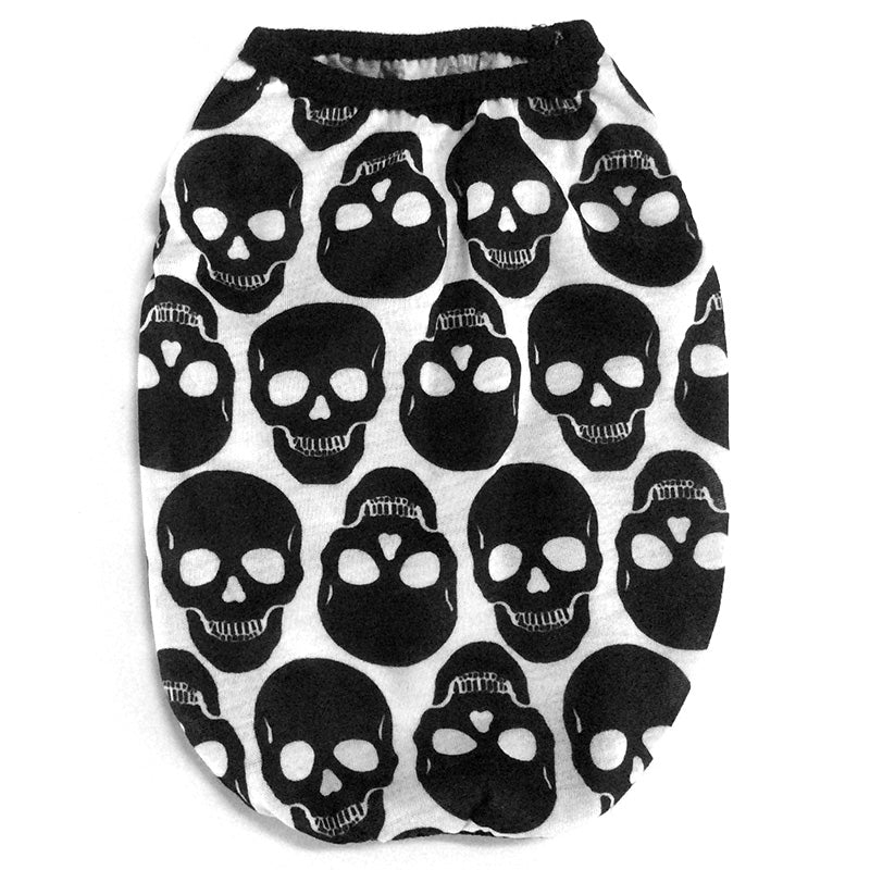 KFX-2191293 Skull Print Cotton T-Shirt Vest for Small to Extra Large Dogs