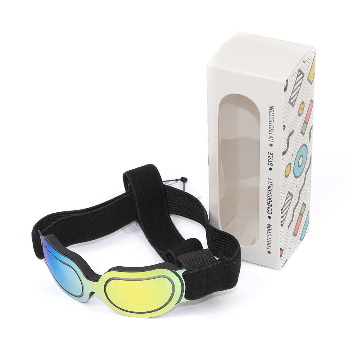KFX-2192317 Colorful Dog and Cat Sunglasses with UV Protection – Stylish and Durable Pet Eye Wear