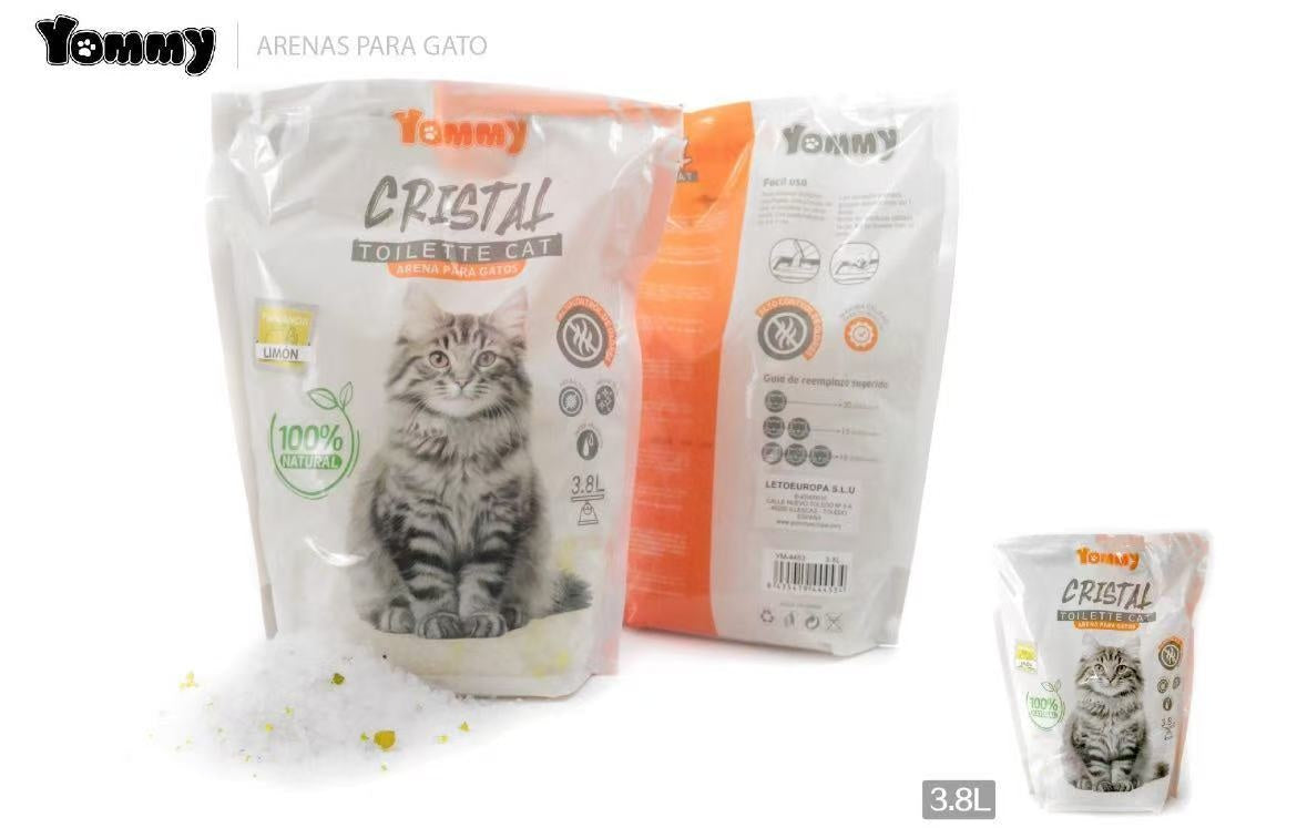 KFX-2192573 Crystal Cat Litter, 3.8L - Premium Absorbent & Odor Control Formula