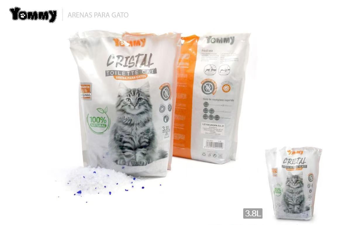 KFX-2192573 Crystal Cat Litter, 3.8L - Premium Absorbent & Odor Control Formula
