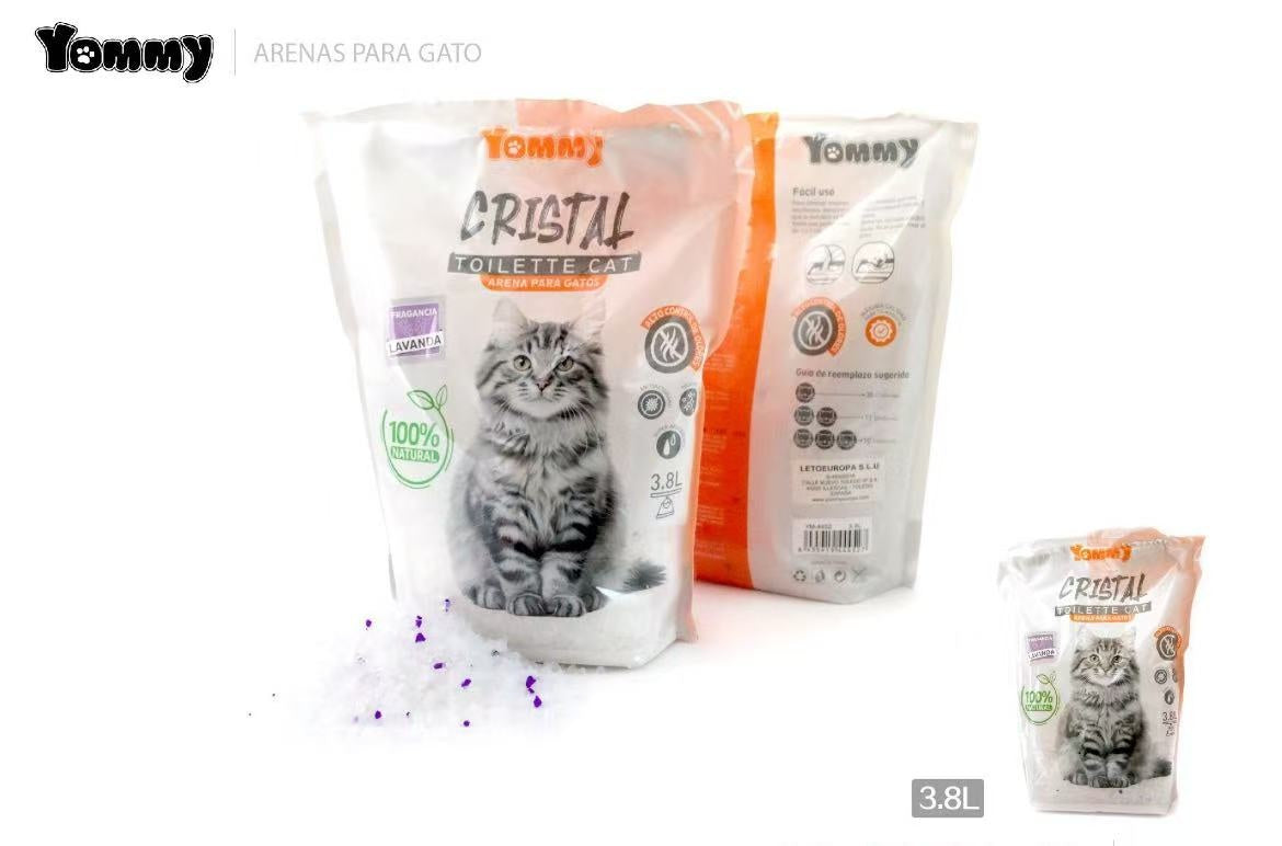 KFX-2192573 Crystal Cat Litter, 3.8L - Premium Absorbent & Odor Control Formula