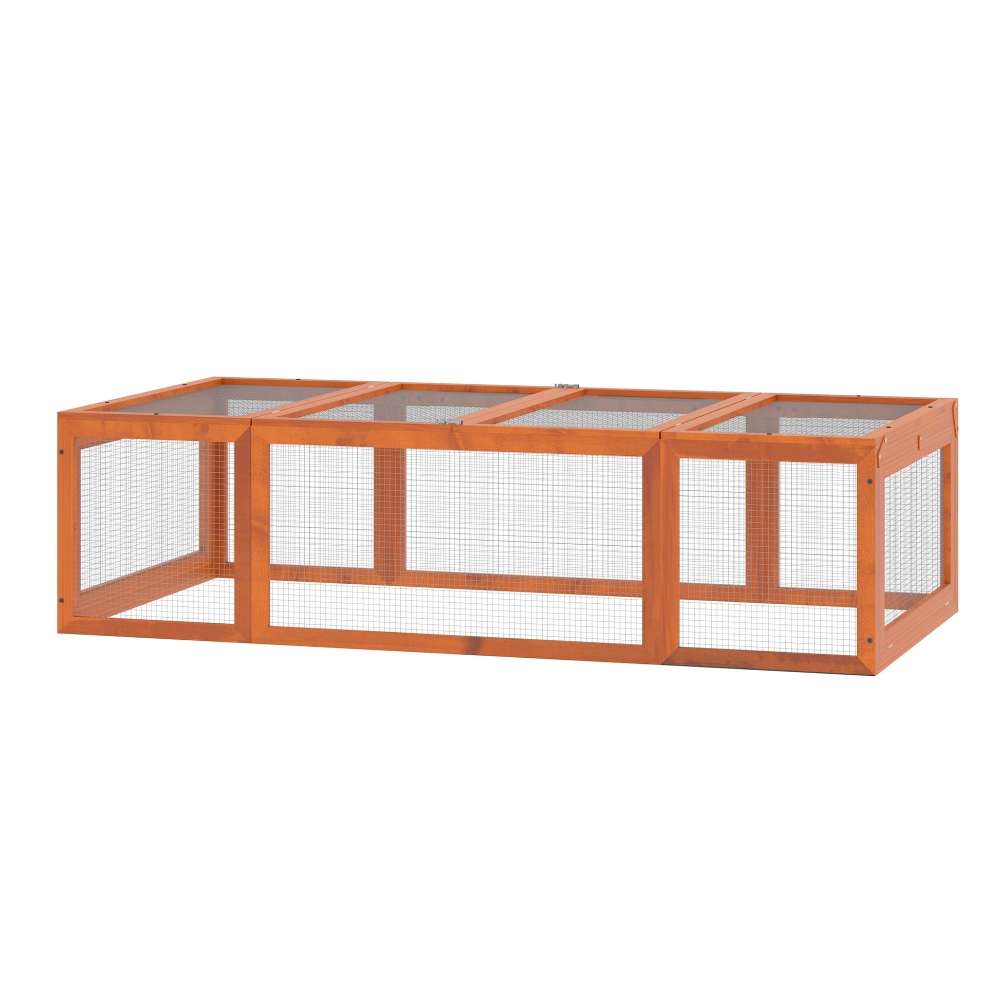 KFX-2194365 Large Wooden Rabbit Hutch with Outdoor Run and Lockable Access for Small Animals