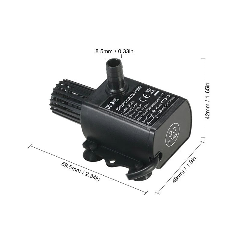 KFX-2196157 USB Submersible Water Pump with Semi-Open Impeller for Clean Water Circulation