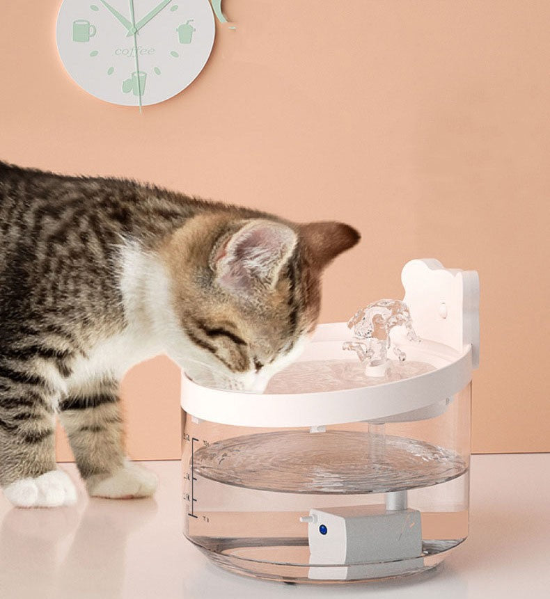 KFX-2196541 Automatic Cat Water Dispenser with Induction Sensor and Water Protection