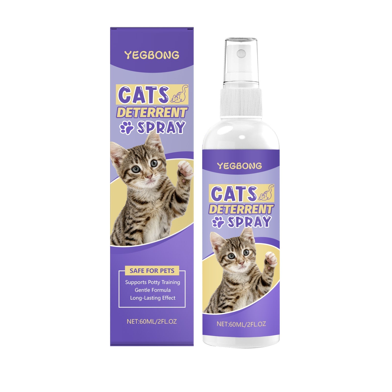 KFX-2198333 Cat Training Spray with Peppermint & Kiwi Extract - Natural Behavior Modifier