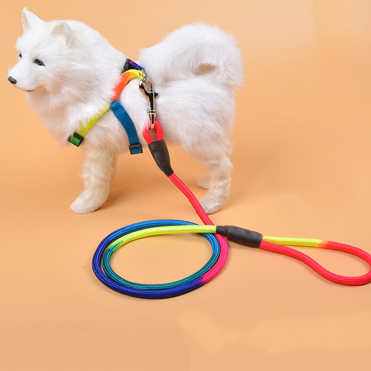 KFX-2200253 Colorful Nylon Round Dog Hand Rope - Available in Small, Medium, Large Sizes