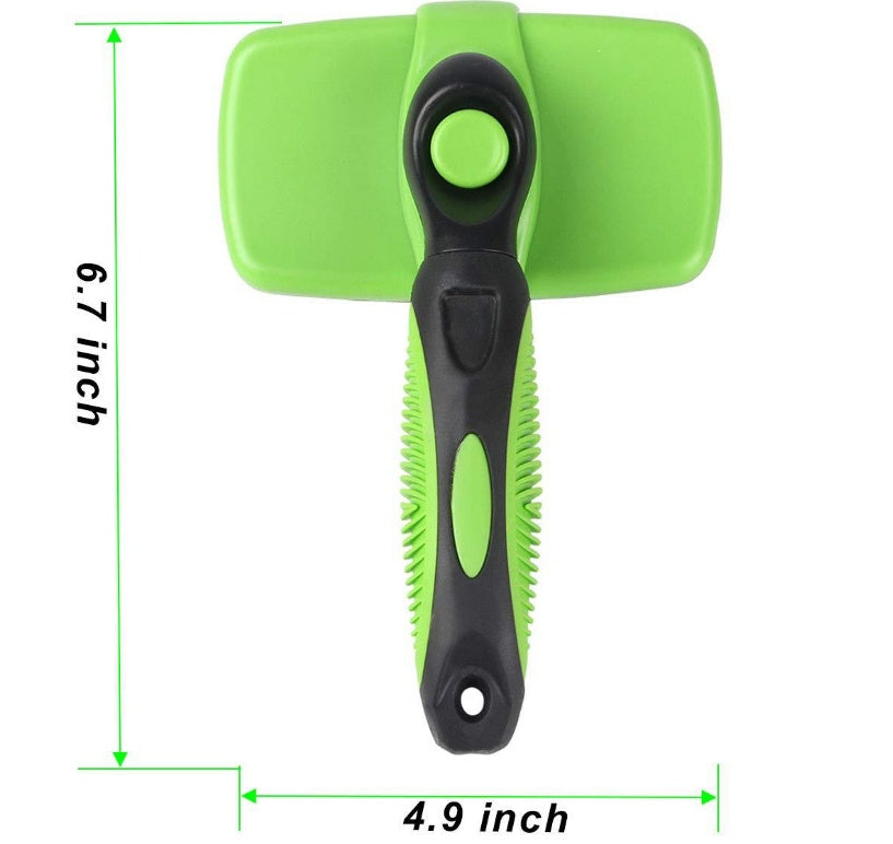 KFX-2202045 Self-Cleaning Slicker Brush for Dogs and Cats - Stainless Steel Needles, Durable Materials