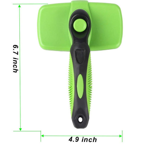 KFX-2202045 Self-Cleaning Slicker Brush for Dogs and Cats - Stainless Steel Needles, Durable Materials