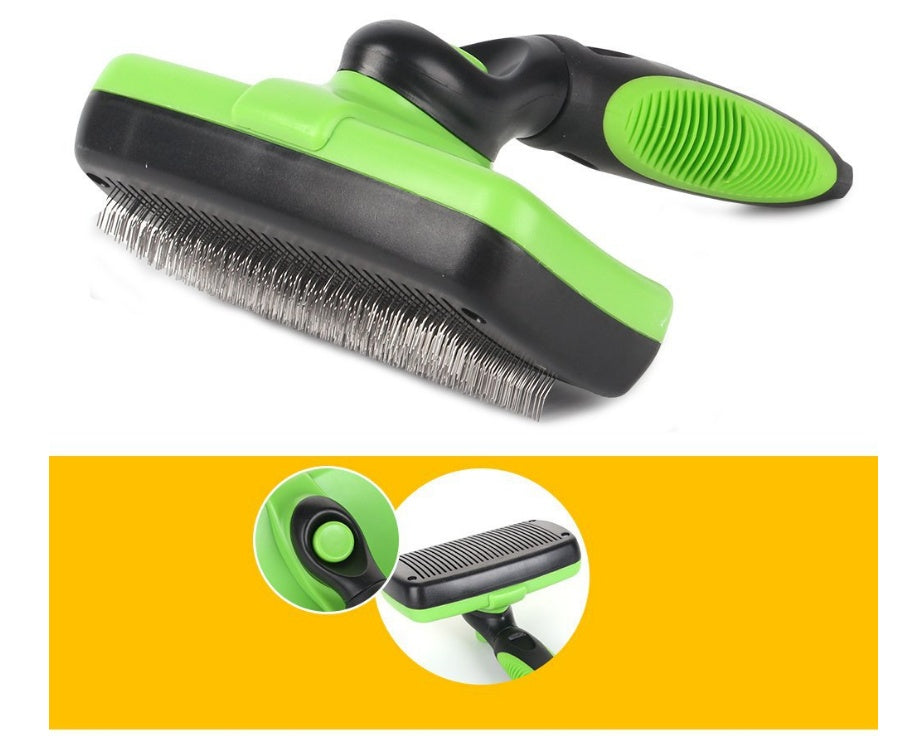 KFX-2202045 Self-Cleaning Slicker Brush for Dogs and Cats - Stainless Steel Needles, Durable Materials