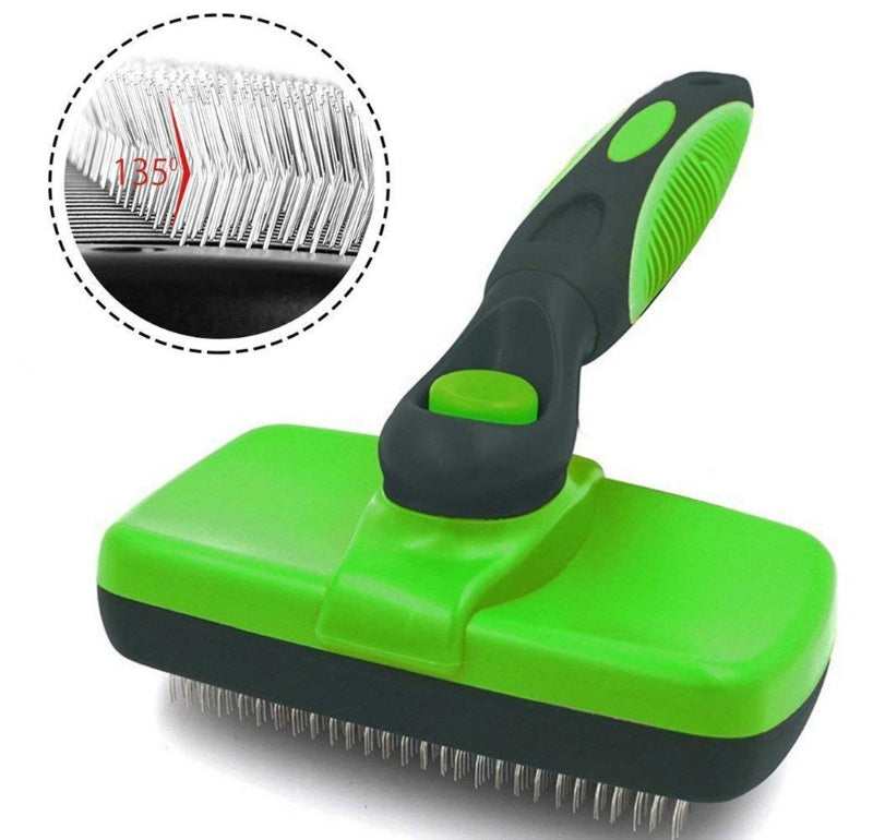 KFX-2202045 Self-Cleaning Slicker Brush for Dogs and Cats - Stainless Steel Needles, Durable Materials