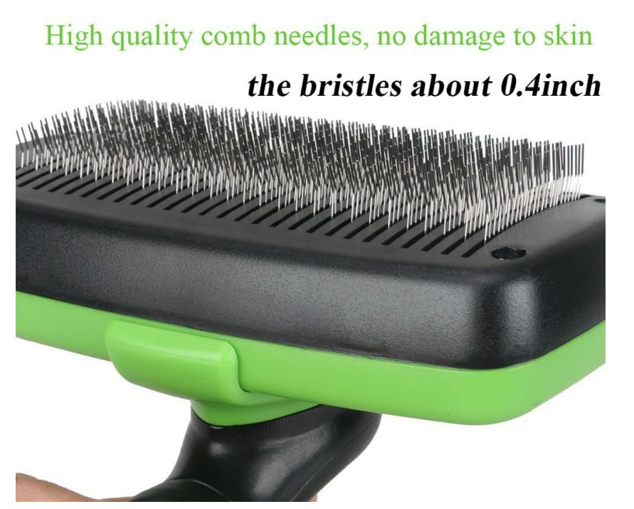KFX-2202045 Self-Cleaning Slicker Brush for Dogs and Cats - Stainless Steel Needles, Durable Materials