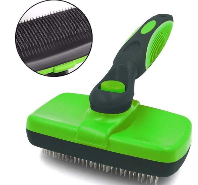 KFX-2202045 Self-Cleaning Slicker Brush for Dogs and Cats - Stainless Steel Needles, Durable Materials