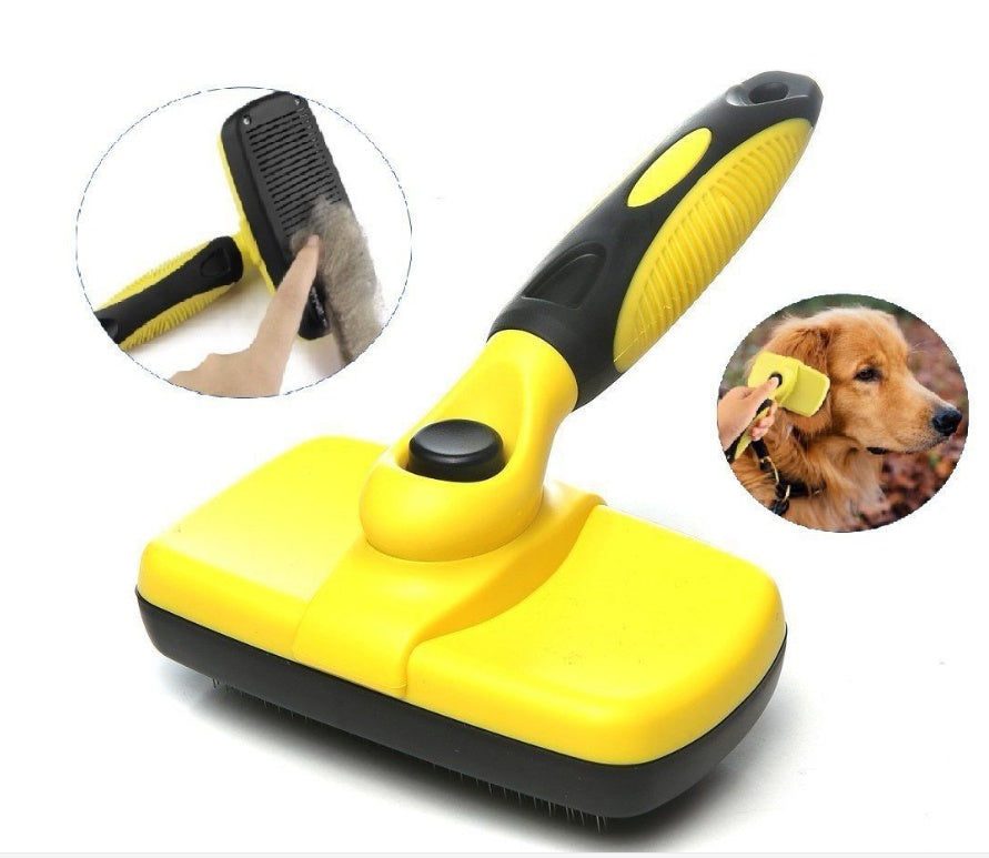 KFX-2202045 Self-Cleaning Slicker Brush for Dogs and Cats - Stainless Steel Needles, Durable Materials