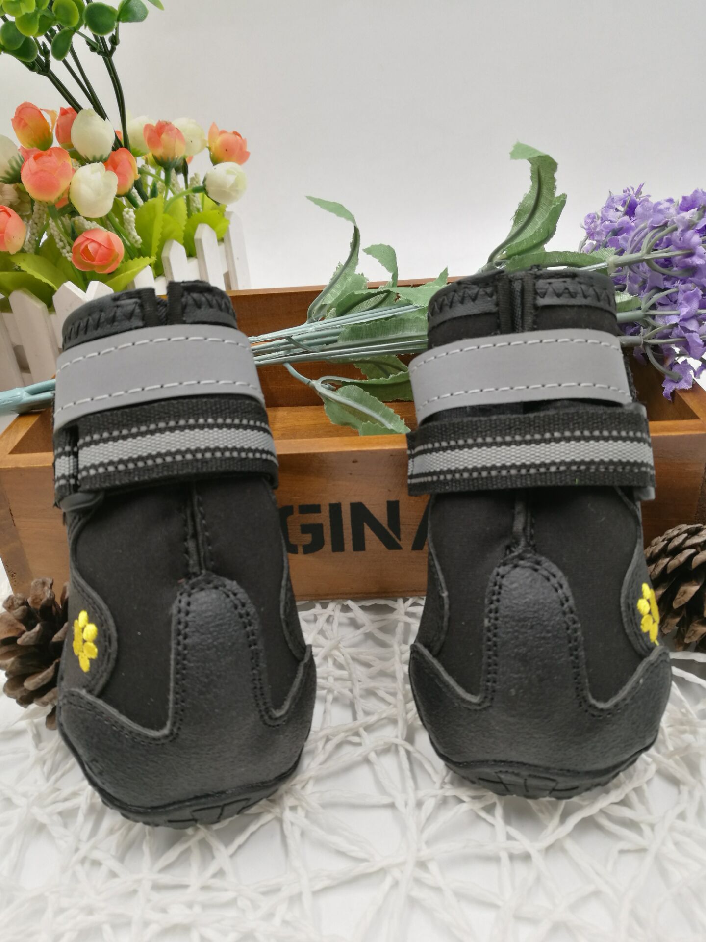 KFX-2203069 Waterproof Dog Shoes with Non-Slip Sole and Adjustable Strap for All Weather Conditions