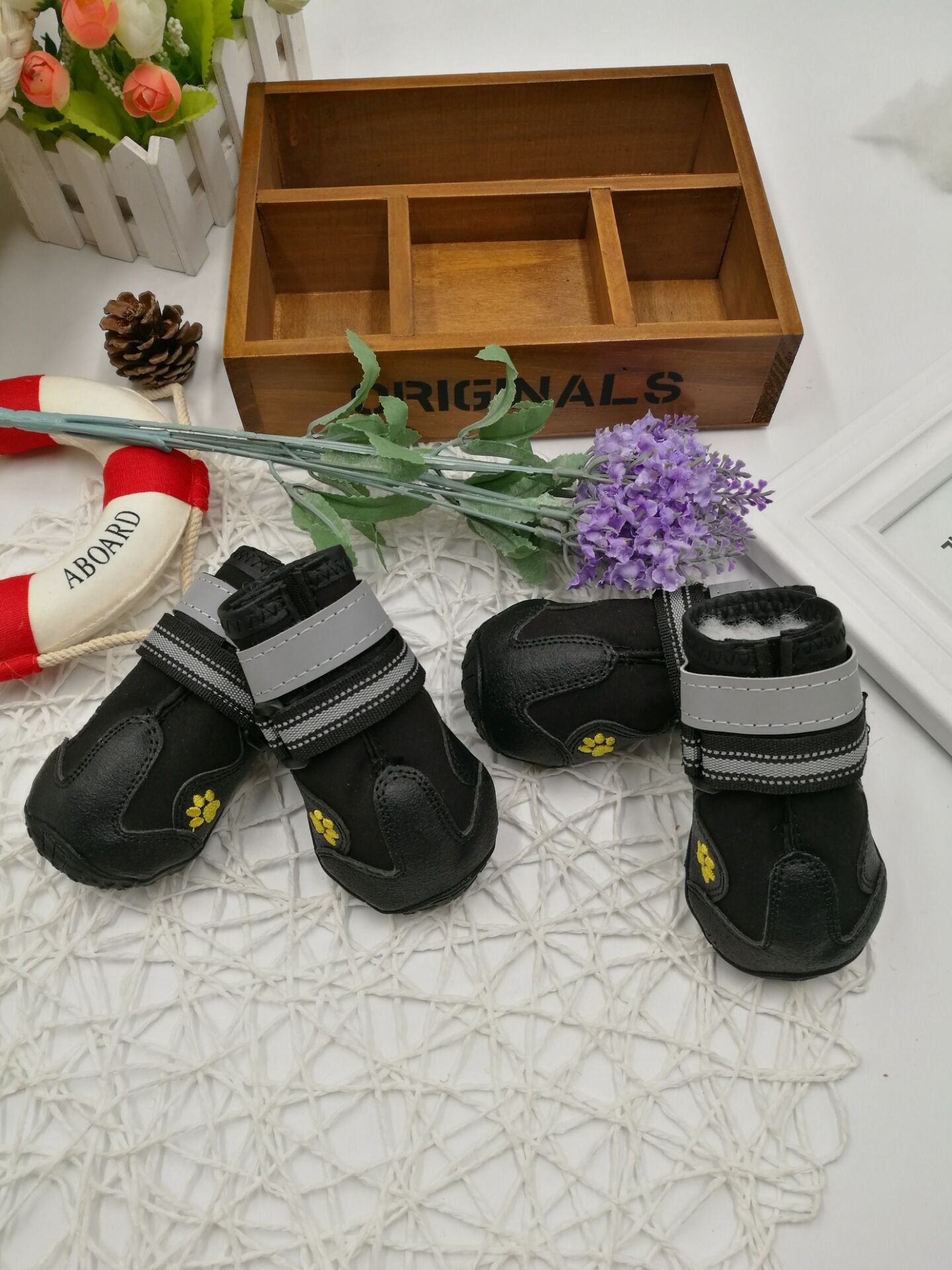KFX-2203069 Waterproof Dog Shoes with Non-Slip Sole and Adjustable Strap for All Weather Conditions