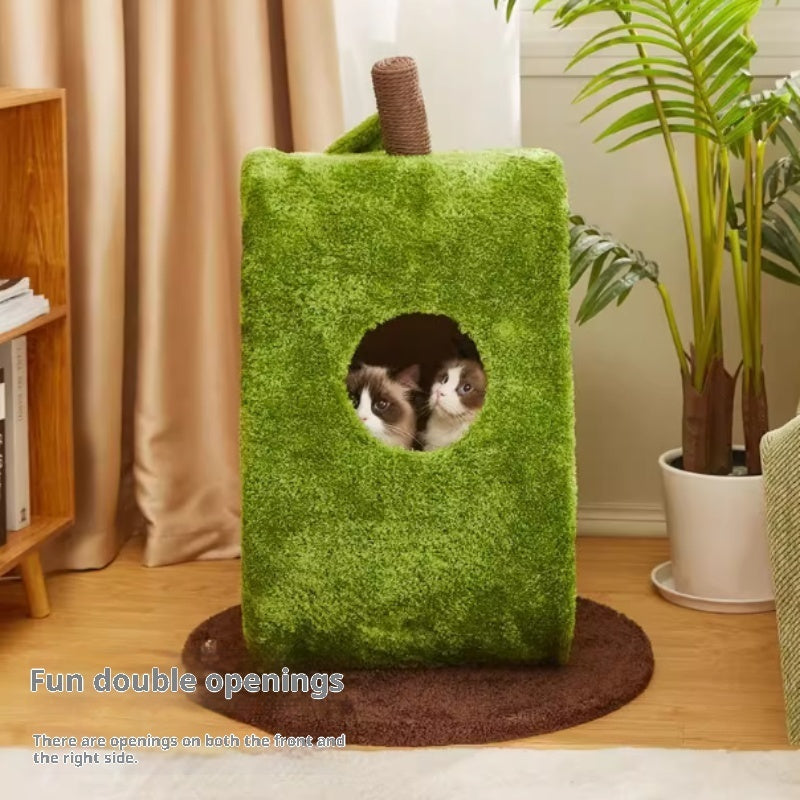 KFX-2206269 Cozy Green Closed Type Cat Nest for All Seasons