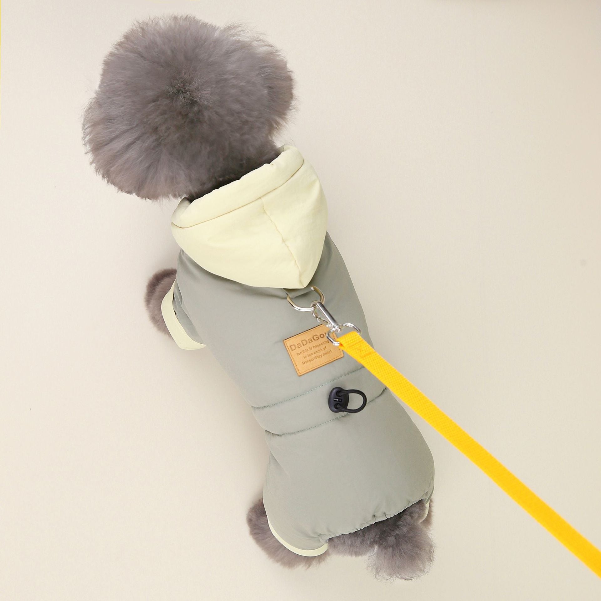 KFX-2206781 Cotton-Padded Dog Clothing for Autumn and Winter in Dark Navy Blue and Smoky Green