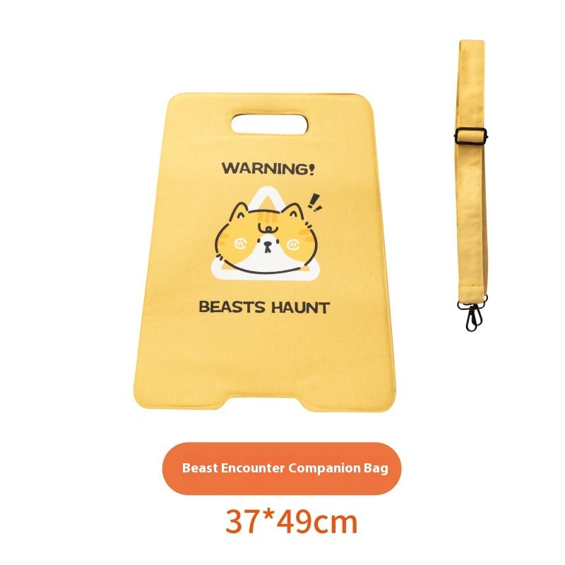 KFX-2207677 Portable Breathable Canvas Pet Travel Bag with Animal Pattern