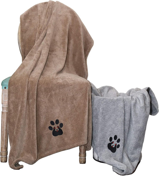 KFX-2209469 Super Absorbent Microfiber Dog Bath Towel - Ideal for Fast Drying Small Pets