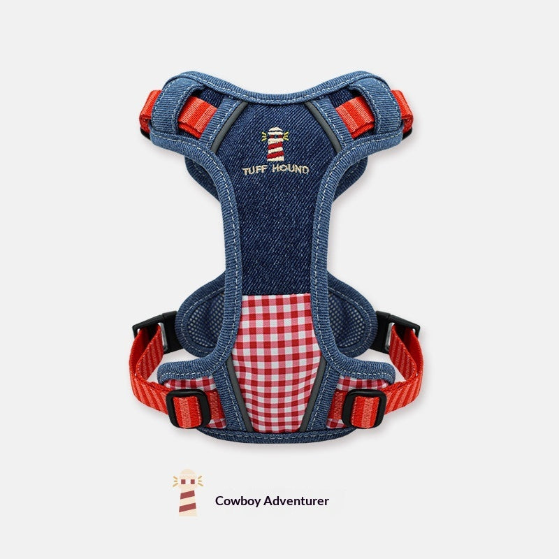 KFX-2213437 Lightweight Shock-Absorbing Pet Harness Vest for Small to Medium Dogs