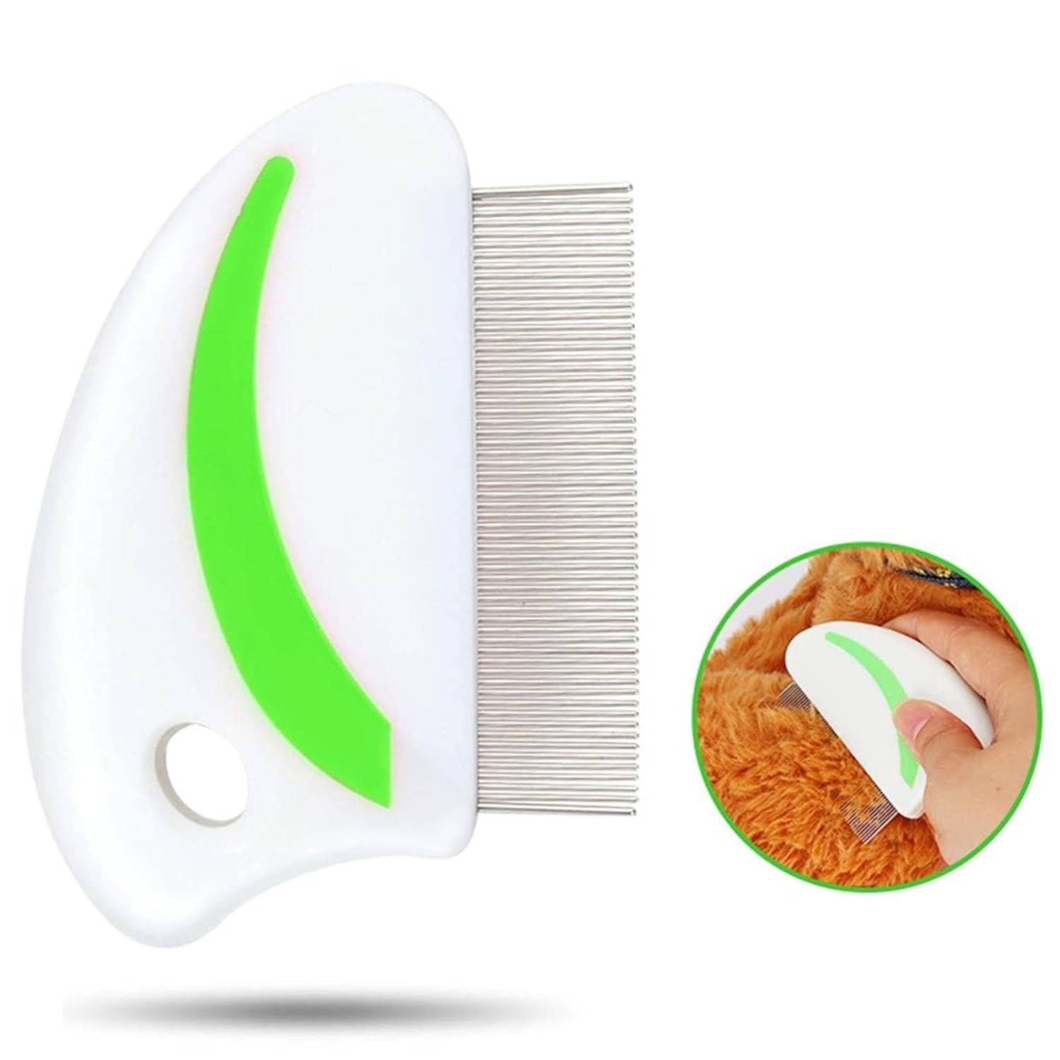 KFX-2215229 Ultimate Pet Grooming Comb Set for Dogs and Cats - Includes Flea and Lice Comb, Tear Stain Remover, and Dematting Tool