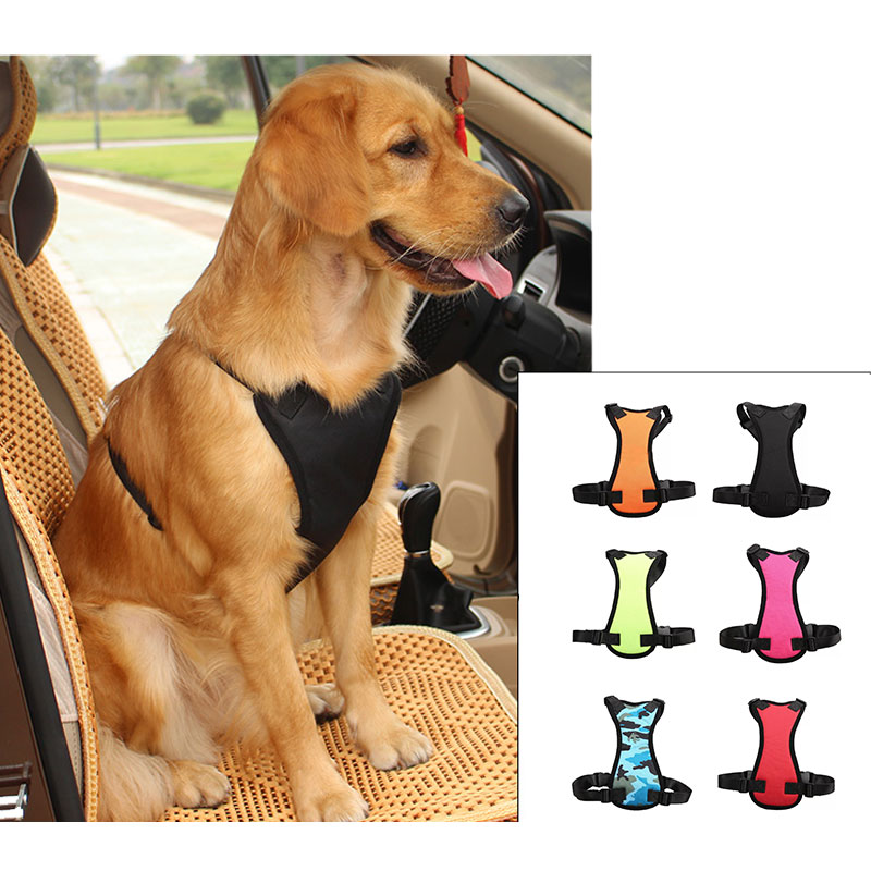 KFX-2217021 Pet Car Seat Belt Harness - Safety Restraint for Dogs - Measure Chest and Neck Size Before Ordering