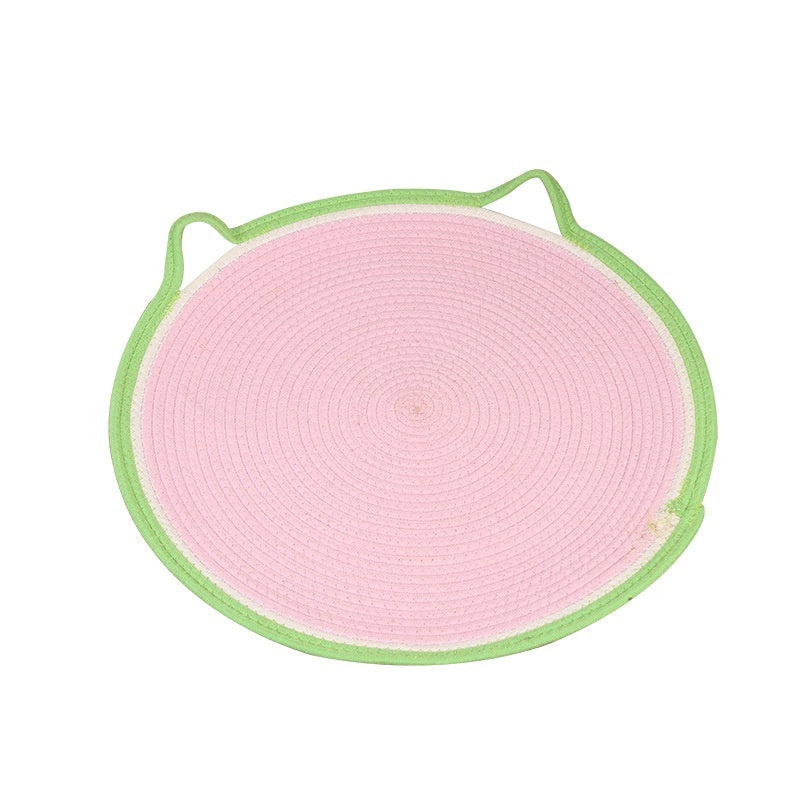 KFX-2219581 Four Seasons Universal Cat Cushion Mat - 50cm Diameter, Multiple Fruit Designs