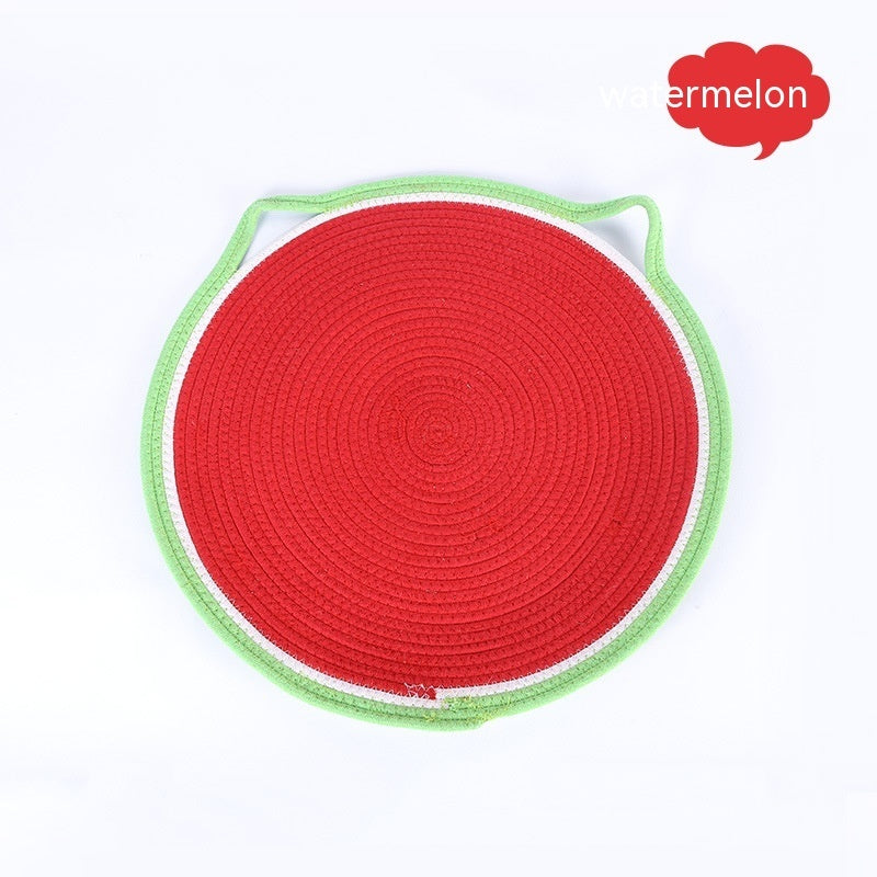KFX-2219581 Four Seasons Universal Cat Cushion Mat - 50cm Diameter, Multiple Fruit Designs