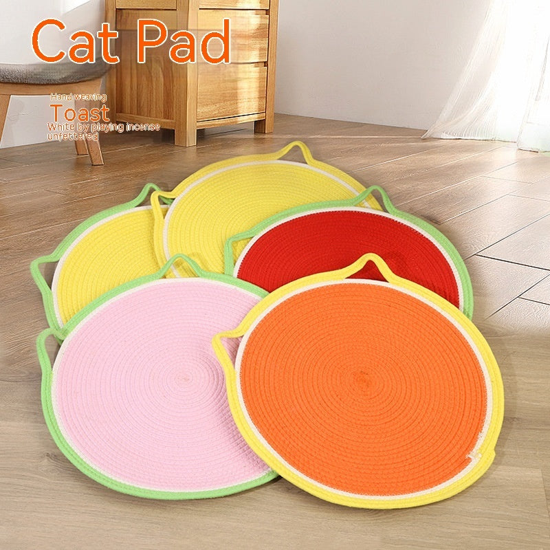 KFX-2219581 Four Seasons Universal Cat Cushion Mat - 50cm Diameter, Multiple Fruit Designs