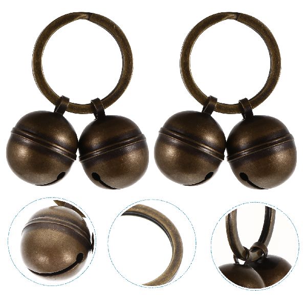 KFX-2219709 Fashionable Copper Collar Bell for Cats and Dogs - Set of 2