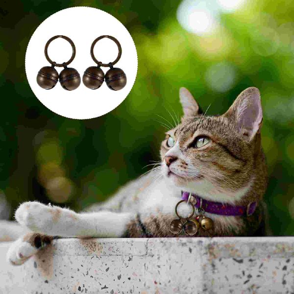 KFX-2219709 Fashionable Copper Collar Bell for Cats and Dogs - Set of 2