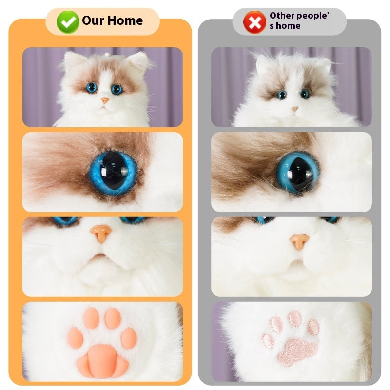 KFX-2219965 Charming Plush Ragdoll Cat Doll with Multifunctional Design in Soft Colors
