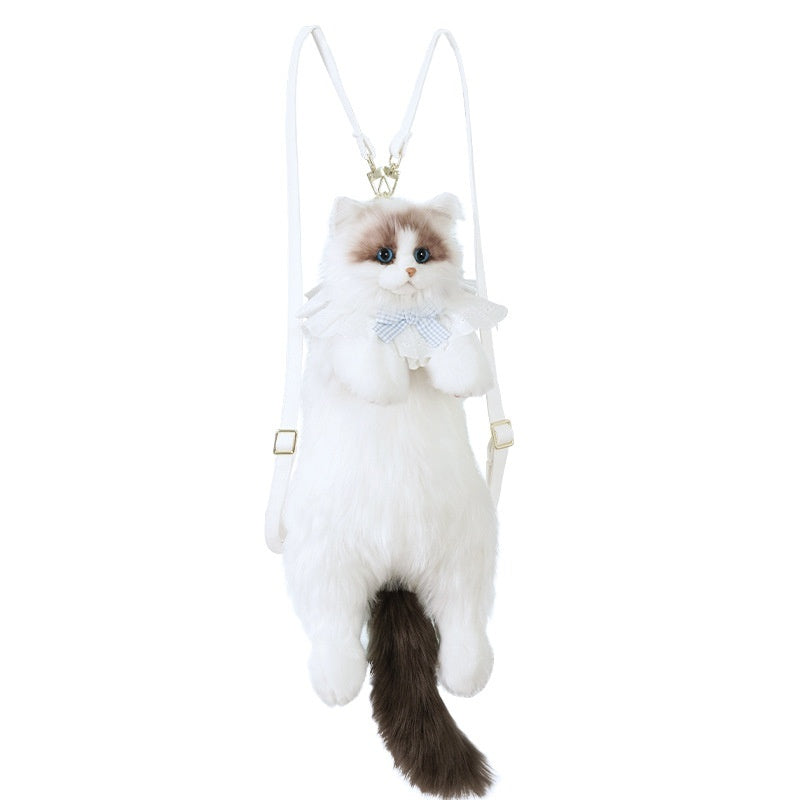 KFX-2219965 Charming Plush Ragdoll Cat Doll with Multifunctional Design in Soft Colors