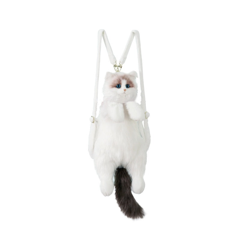 KFX-2219965 Charming Plush Ragdoll Cat Doll with Multifunctional Design in Soft Colors