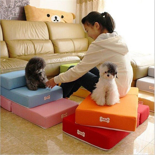 KFX-2220989 Versatile Unfoldable Pet Stairs - Durable Sponge Design, Easy to Clean, Antibacterial, 67CM & 50CM Options