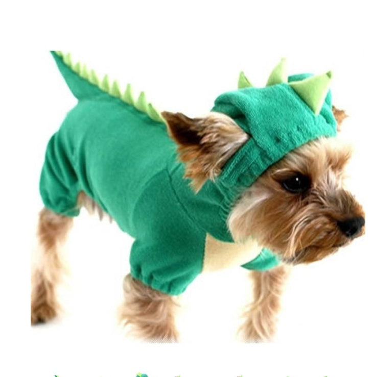 KFX-2221885 Dinosaur Halloween Costume for Medium and Small Dogs - Fun Teddy Bear Design