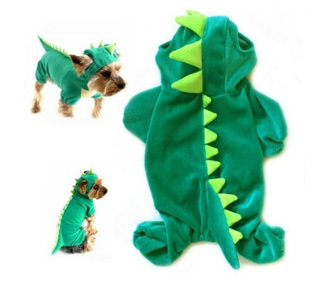 KFX-2221885 Dinosaur Halloween Costume for Medium and Small Dogs - Fun Teddy Bear Design