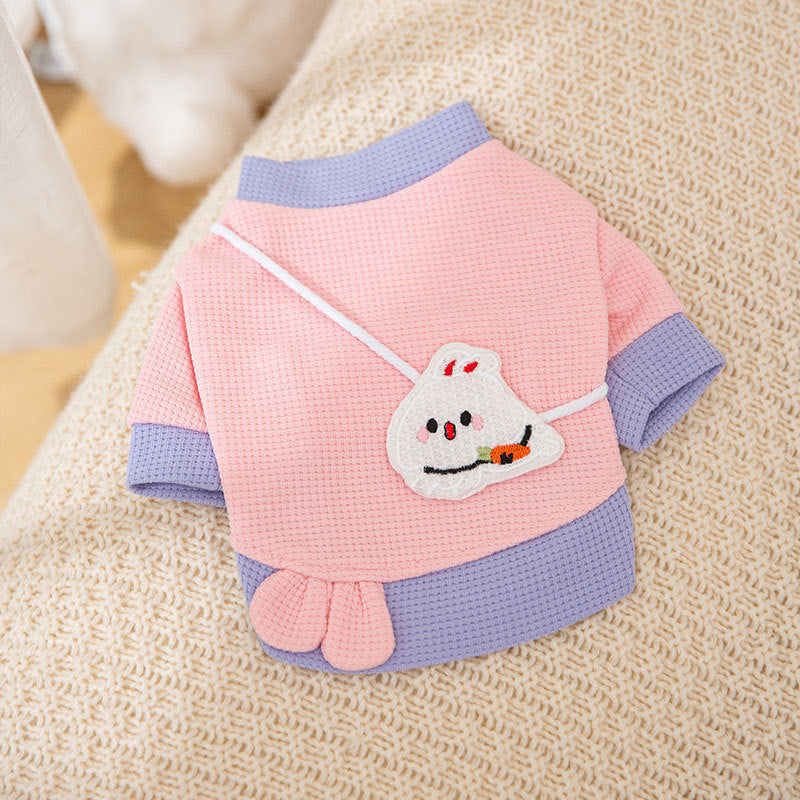 KFX-2222269 Cozy Cartoon Bear Pet Hoodie for Small Dogs - Lightweight & Stylish Pullover Design