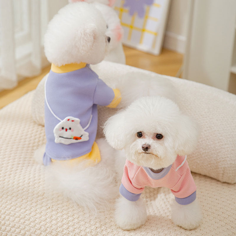 KFX-2222269 Cozy Cartoon Bear Pet Hoodie for Small Dogs - Lightweight & Stylish Pullover Design
