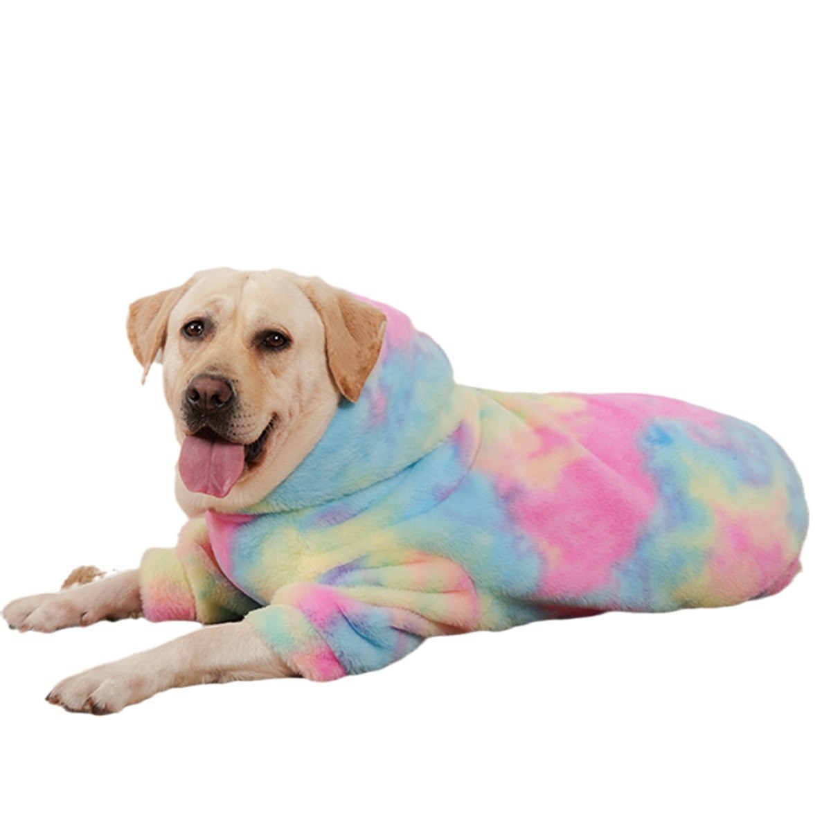 KFX-2223293 Multicolor Tie-Dye Rabbit Fur Dog Sweater in Sizes XL to 10XL