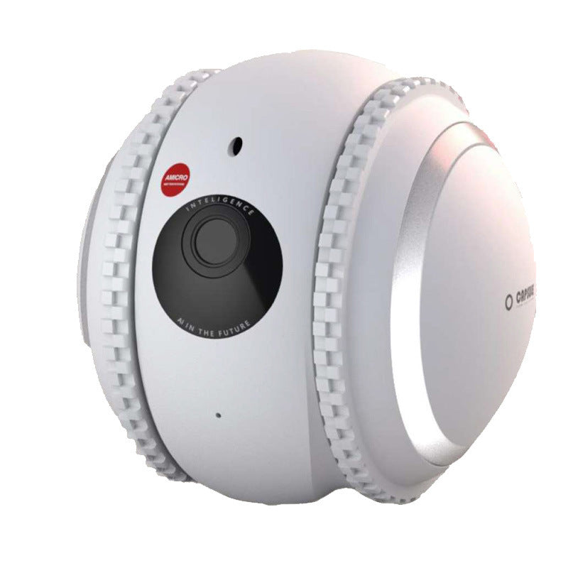 KFX-2224317 White Cat Toy Robot with Automatic Recharge Feature for Pet Monitoring
