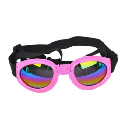KFX-2225085 Foldable Medium Dog Sunglasses with UV Protection and Anti-Fog Design, Waterproof Goggles for Pets