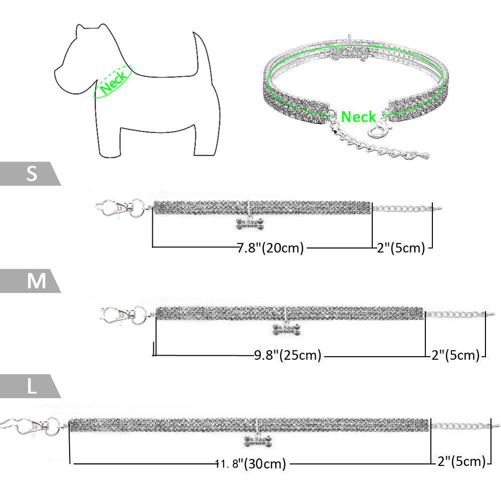 KFX-2225469 Stylish Mixed Color Diamond Pattern Pet Collar for Dogs and Cats, Elastic Design, Four Seasons Use