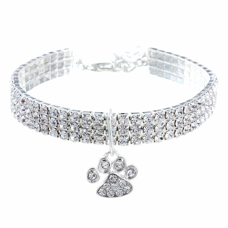 KFX-2225469 Stylish Mixed Color Diamond Pattern Pet Collar for Dogs and Cats, Elastic Design, Four Seasons Use