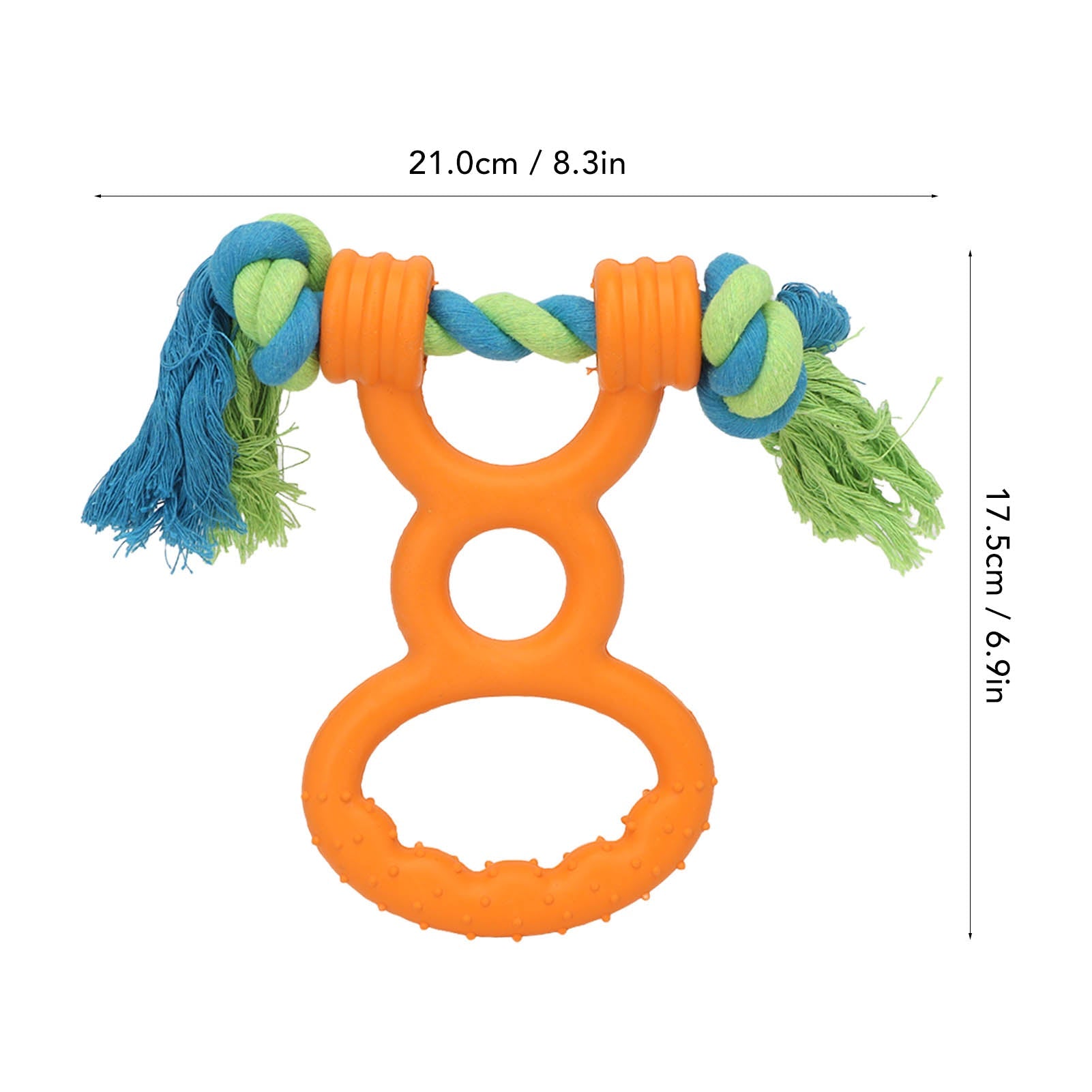 KFX-2226109 Durable Cotton Rope Dog Chew & Teething Ring with Soft Rubber for Dental Care and Interactive Play